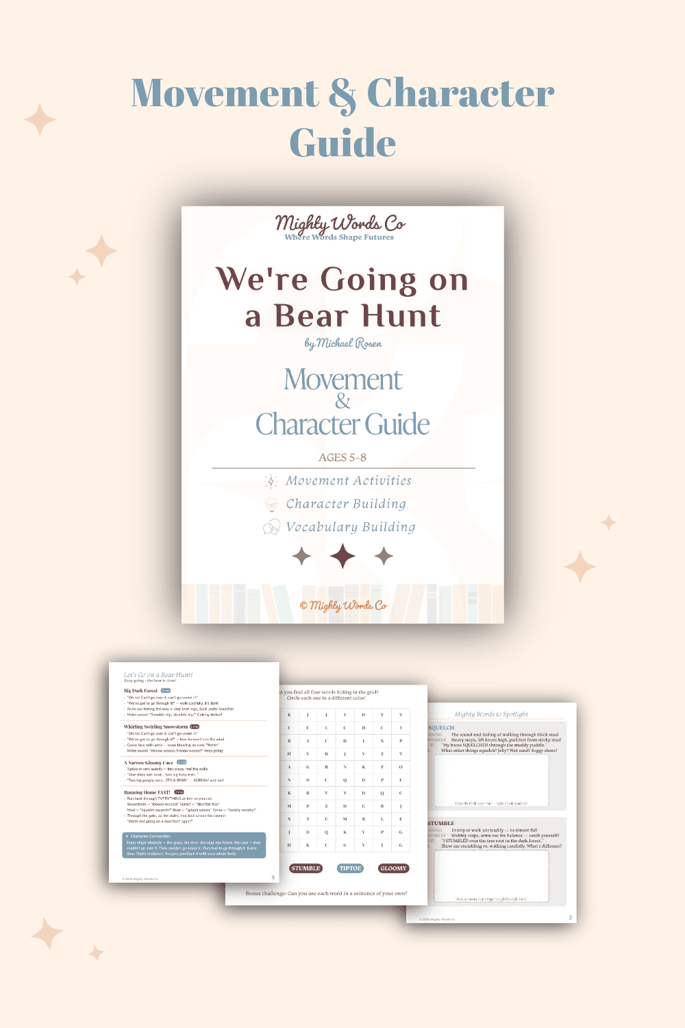 We're Going on a Bear Hunt — Movement & Character Guide